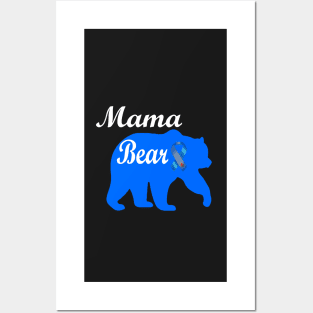 Mama Bear White Text Posters and Art